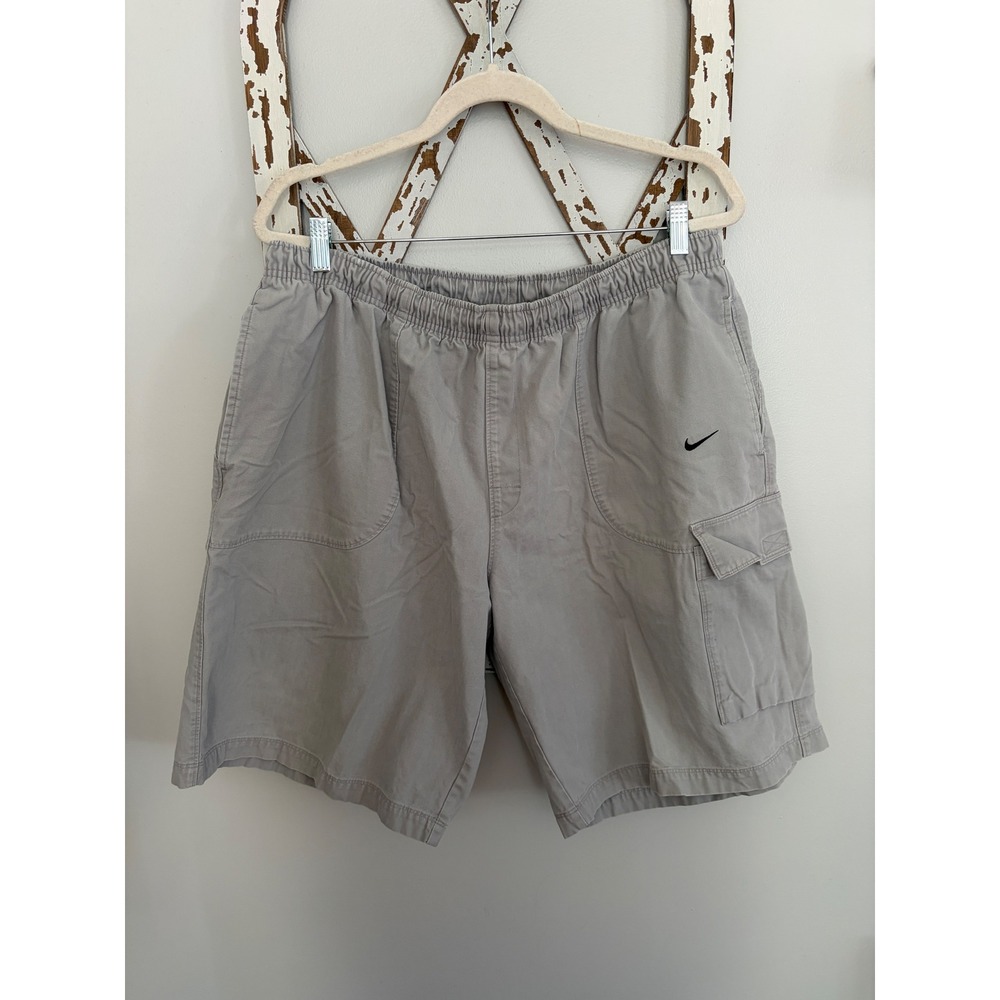 Vtg Y2K Nike Mens Mini Swoosh Shorts Gray Cotton Size‎ XXL